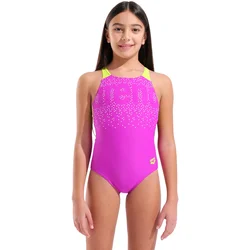 Arena painterly v back junior fuchsia 152cm