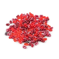 Plastične kroglice mešanica arašidov 4x6 mm - rdeče (10 g)