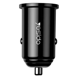 Yesido - Auto punjač (Y38) - USB, QC3.0, FCP, AFC, 20W, 4A - crni