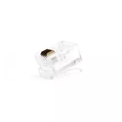 RJ11 Modular plug (6P4C), unshielded, stranded cable, 100 pieces
