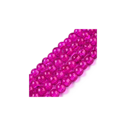 Ispucale staklene perle kugla 8 mm ciklama-niska 40 cm