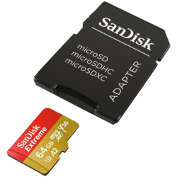 SanDisk MEMORIJSKA KARTICA SDXC 64GB Extreme micro SD Adapter 160MB/s A2