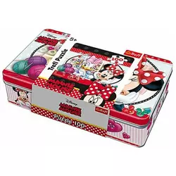 Trefl puzzla metal box Minnie craft club, Disney Minnie 100pcs 53012