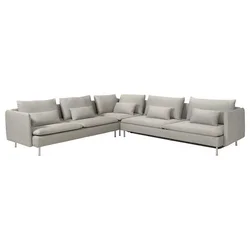 SÖDERHAMN Ugaona sofa ležaj, 6-sed, Viarp bež/smeđa