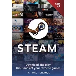 Steam Wallet Gift Card 5 EUR Steam Key EUROPE