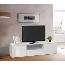NISKA KOMODA 165/42/40 cm bela, bela visoki sjaj