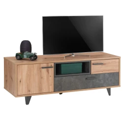 Carryhome TV-ELEMENT temno siva, hrast artisan