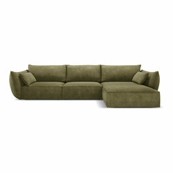 Zeleni kotni kavč (desni kot) Vanda - Mazzini Sofas