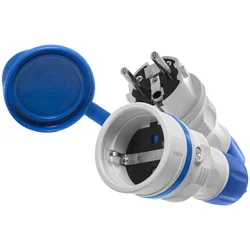shumee Priključni komplet z vtičem WT-54 in vtičnico GN-44 250V Schuko, sivo-modra