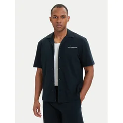 KARL LAGERFELD Srajca B2M46063 Mornarsko modra Slim Fit