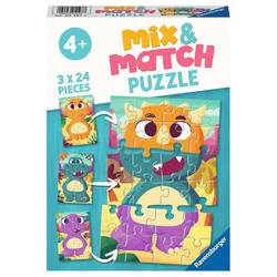Ravensburger Slagalica Mix & Match Dinousaurus, 3x24 dela
