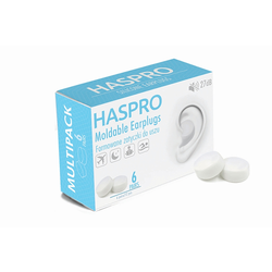 HASPRO 6P silikonski čepki za ušesa, beli