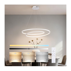 Brilagi-LED prigušiva luster na sajli TWISTER LED/75W/230V prečnik 70 cm bela + sa daljinskim upravljačem