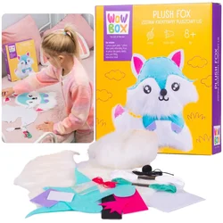 sarcia.eu WOW Box - Kreativni komplet PLUŠNI LIS za samostojno vezenje DIY, šivanje igrač 8+