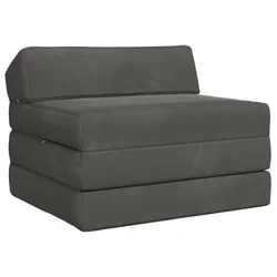 Sofa na razvlačenje Tamnosiva 200 x 70 x 10 cm Baršun