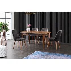 Hanah Home Mira 1221 Trpezarijski sto, Braon
