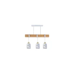 Luster na sajli ELEN 3xE27/35W/230V bela/zlatna/braon