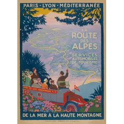 Grafika - Puzzle Roger Broders - La Route des Alpes, 1920 - 500 kosov