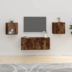 Zidni TV ormarići 2 kom boja dimljenog hrasta 40x34,5x40 cm