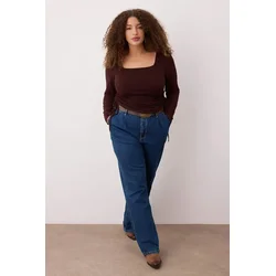 Trendyol Curve Ženska bluza Tbbaw25Af00041, Smeđa