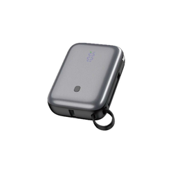 Power bank 10000 mAh 20W Power Delivery sa ugrađenim USB-C kablom 1 m crna