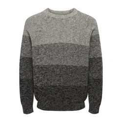 Only & Sons Pulover ONSBirk temno siva / pegasto siva
