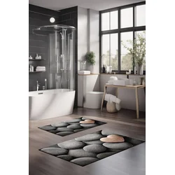 Lessentiel Maison Set prostirki za kupatilo CT-5277, 2 Komada, Siva