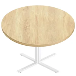 Songmics Okrogla jedilna miza 80x748 cm bež