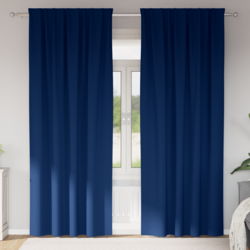 Zavjese za blackout s prstenovima 2 pcs Tamno plava