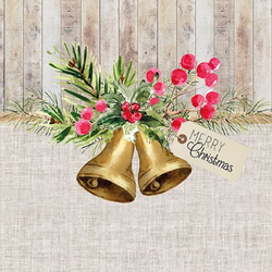 Serviete za decoupage Christmas Bells - 1 kos (Serviete za)