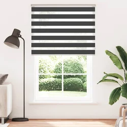 Zavjesa zebra crna 140x200 cm širina tkanine 135,9 cm poliester