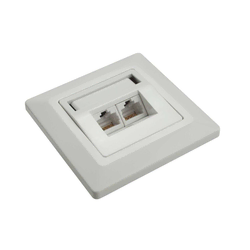 Solarix Vtičnica CAT5E UTP 2 x RJ45 za vgradnjo podometno bela