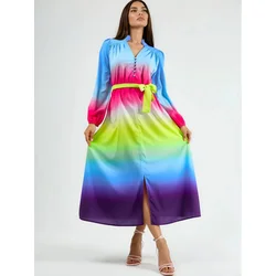 MSN Collection Obleka Maxi modra