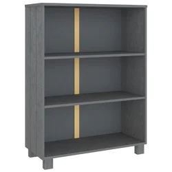 Ormarić za knjige HAMAR tamnosivi 85x35x112 cm masivna borovina