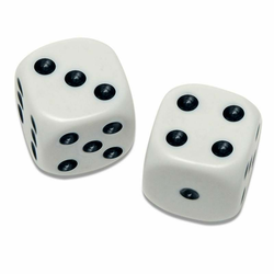 Kockica White Opaque 16 mm 20 komada