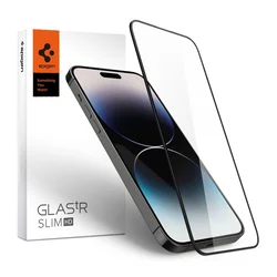 Zaštitno staklo Spigen GLAS-tR slim HD za iPhone 14 Pro, Crno