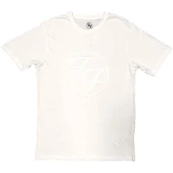 Foo Fighters FF Logo (Hi-Build White-On-White) White XL Majica