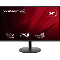 ViewSonic Monitor 24, VA24E1-H, 1920x1080, Full HD, IPS, 5ms, 120Hz, VGA, HDMI, Frameless