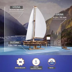 3d drvena puzzla - OCEAN BEAUTY JAHTA