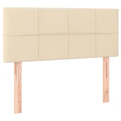 Vidaxl Posteljno vzglavje krem 100x5x78/88 cm blago