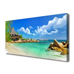 tulup.si Slika na platnu Plaža morje landscape 140x70 cm