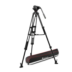 Manfrotto 502X fluidna video glava z aluminijastim stativom Twin Leg