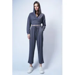 Trend Alacati Stili Ženski komplet duks i pantalone Alc-X13268, Tamnosivi