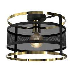 Plafonski luster RIM 1xE27/60W/230V crna/zlatna