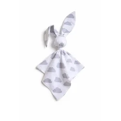 MY SWEET BABY Mehka plišasta igrača DOUDOU zajčja odejica iz bombaža - Sivi oblaki