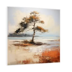Canvas Slika na platnu Pored Dunava, Sa ramom, 140 x 140 cm, Beli
