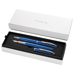 Pelikan Jazz Noble Elegance set, safirno modra, v darilni škatli