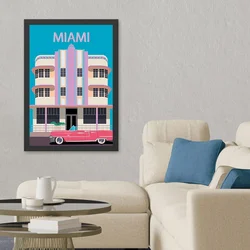 Wallity Uramljena slika Miami 2, 40x55 cm