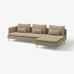 SÖDERHAMN Sofa 4-sed i lenjivac, i bez stranice/Johanneshov smeđebež
