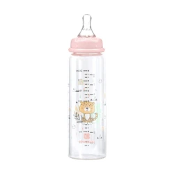 KikkaBoo Flašica staklena Savanna 240ml Pink (KKB21117)